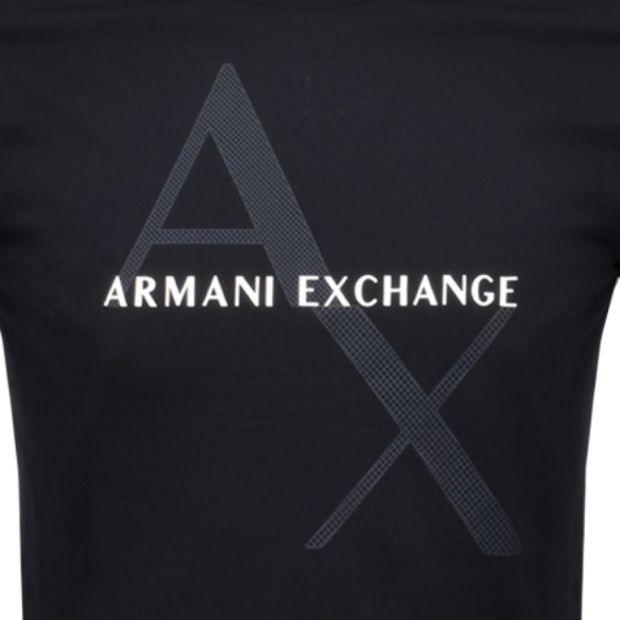 Alternative Image for ProductArmani Exchange Crew Neck Logo T Shirt Navy3